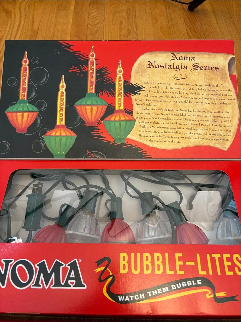 Noma Nostalgia Series Bubble-Lites Christmas Lights – Lot of 3 Boxes Retro Style